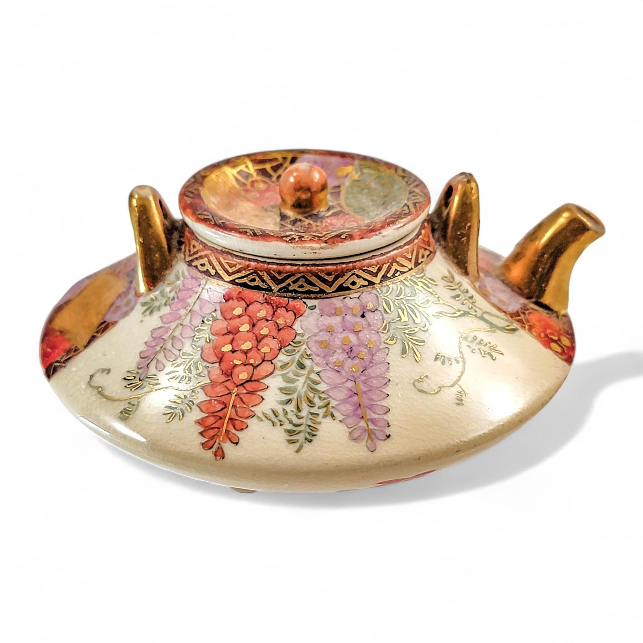 Kyoto Satsuma Kotobuki-dō incense burner (koro), c.1895–1910, fine enamel & gil