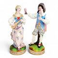 Rare French Porcelain Figures, Musical Couple in the Vion et Baury Style, Paris c. 1870