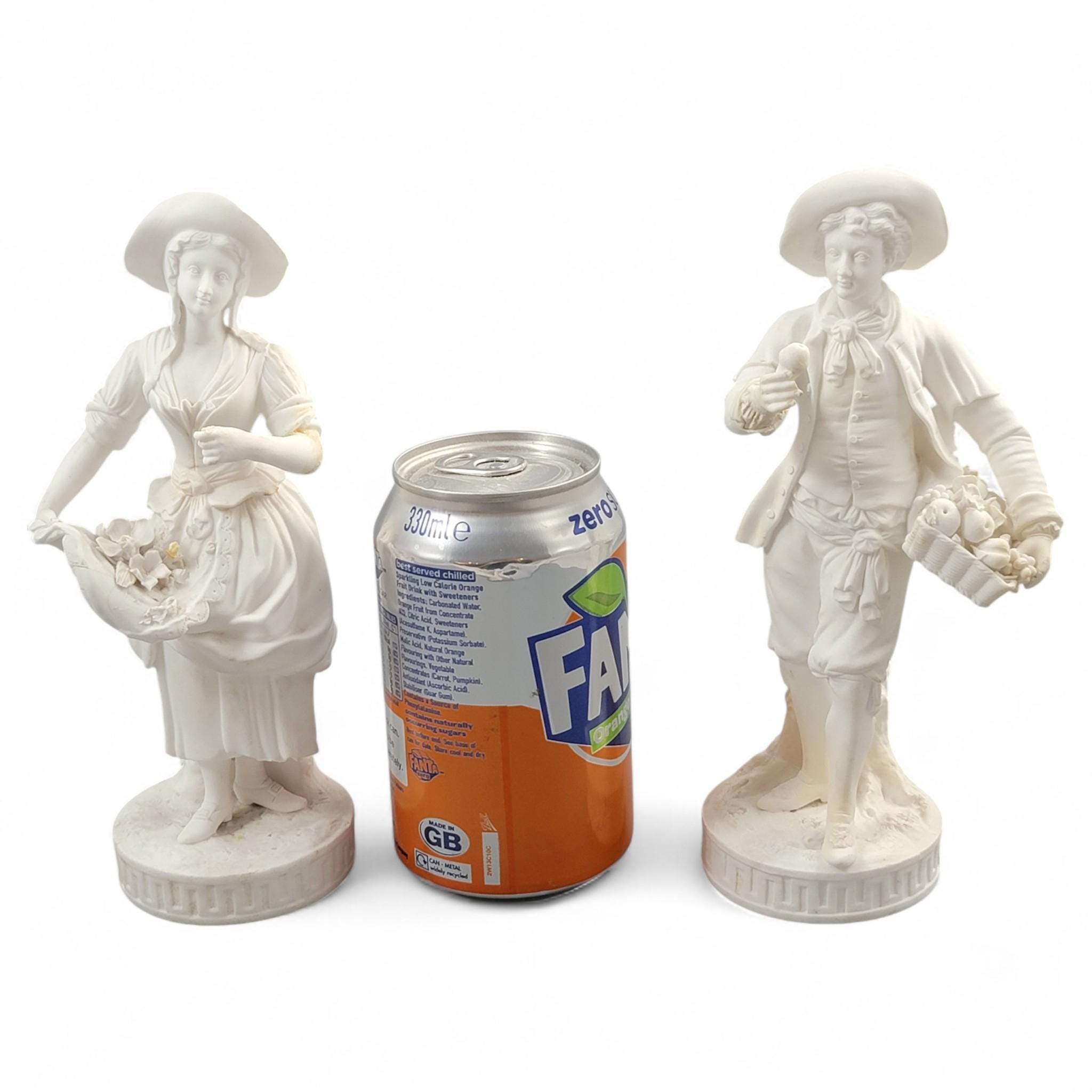 Rare Victorian Minton Parian Biscuit Figures “The Gardeners”, c.1845