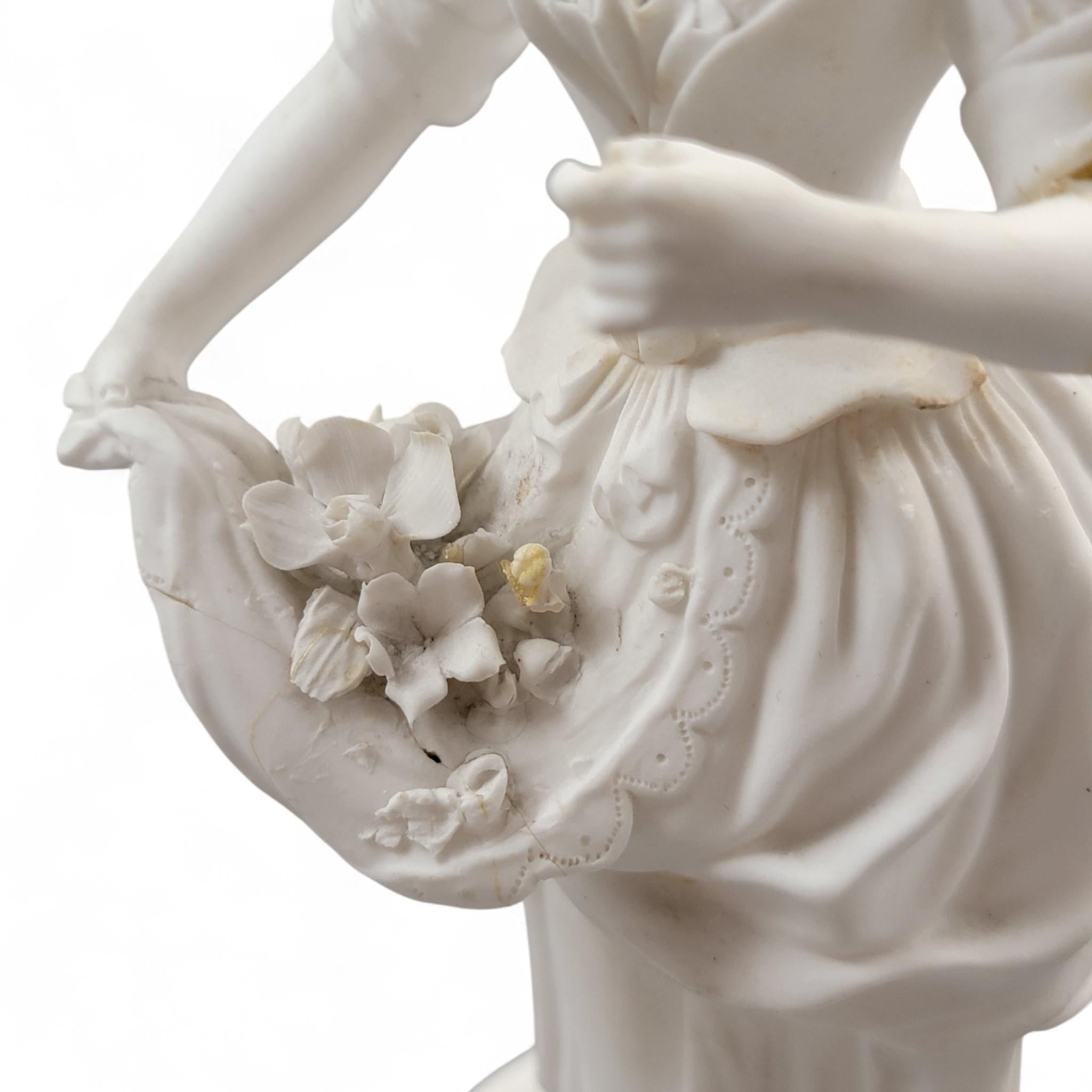 Rare Victorian Minton Parian Biscuit Figures “The Gardeners”, c.1845