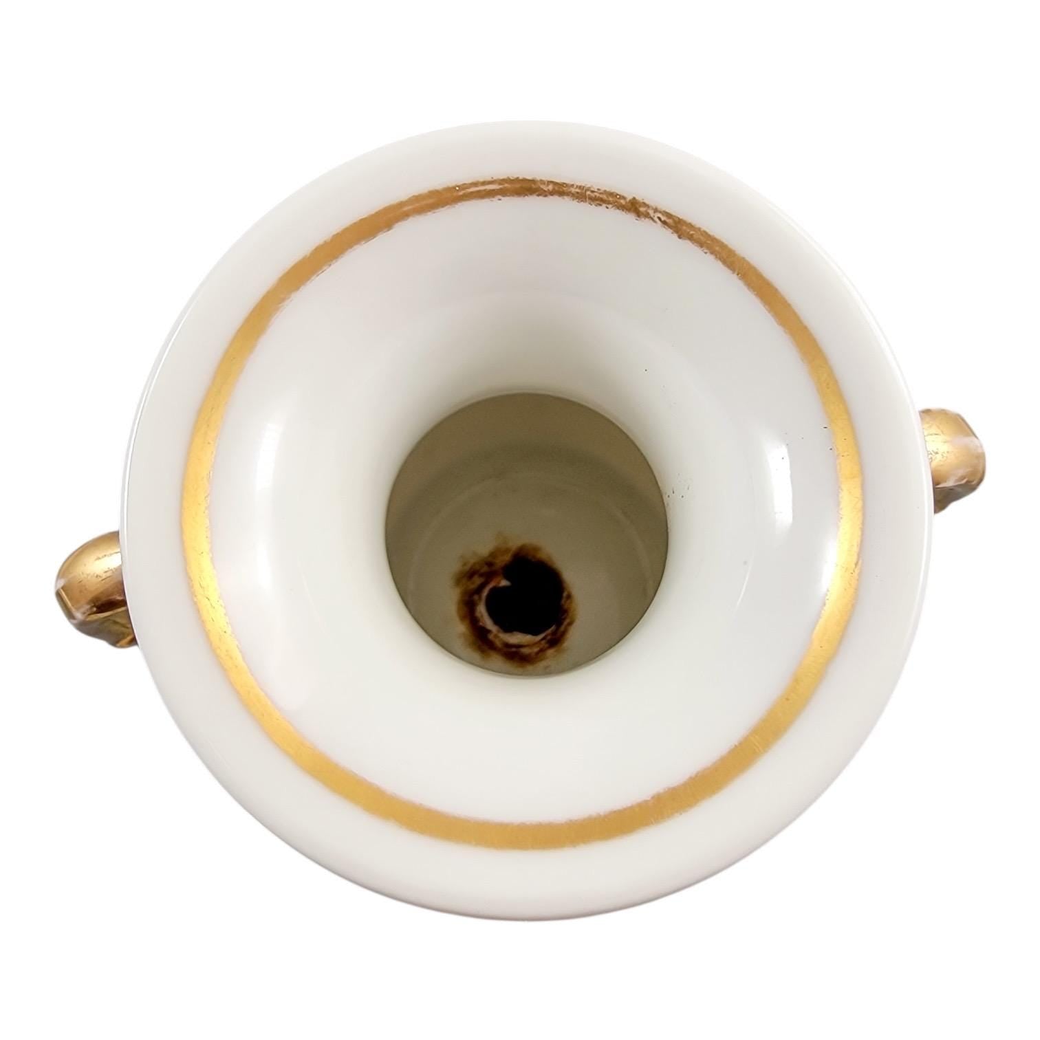 Old Paris Empire Style Porcelain Vase c. 1820 — Cobalt & Gold