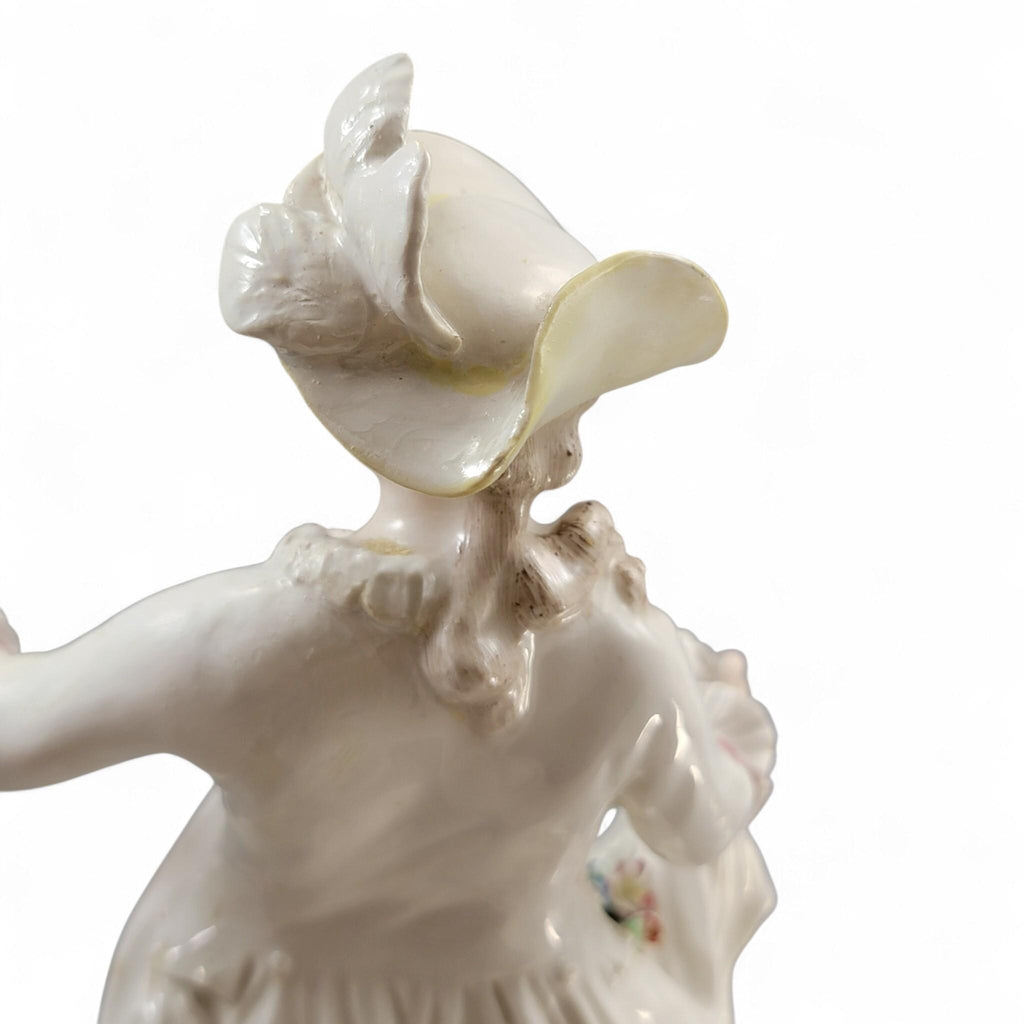 Rare Derby porcelain figures “Dresden Shepherds” c.1760 – William Duesbury, 18th century English rococo pair with lamb and dog