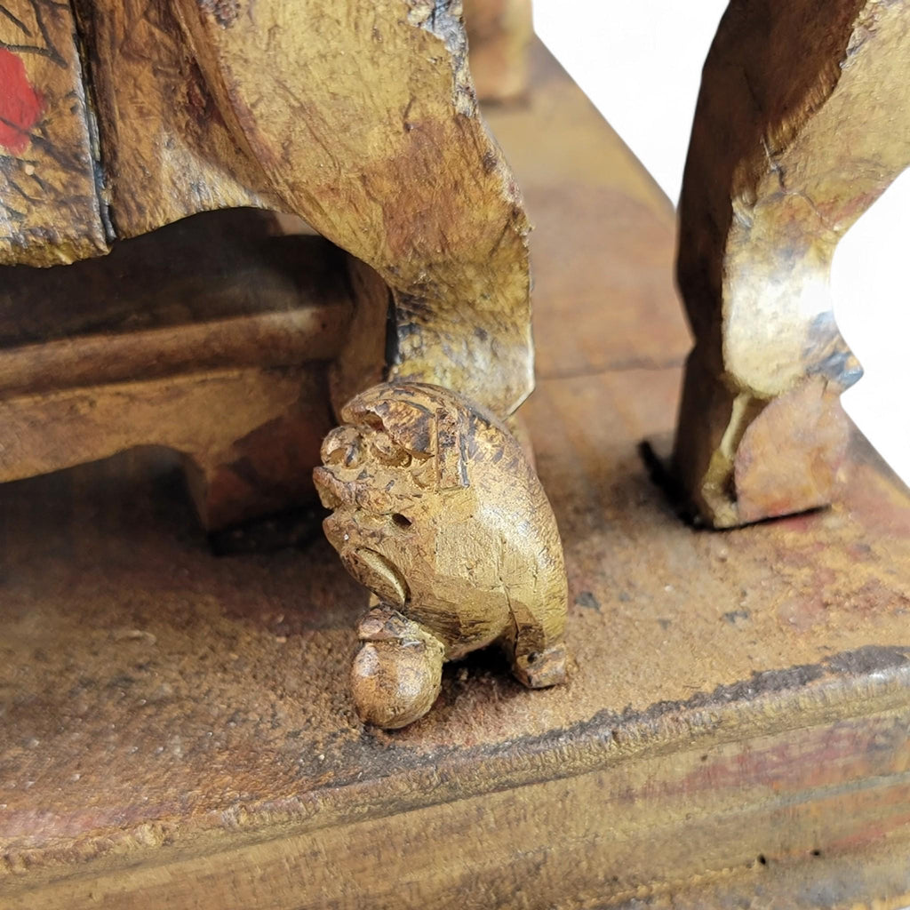 Early Chinese Temple Figure in Gilt & Polychrome, Seated Civil Official, South China c.1650