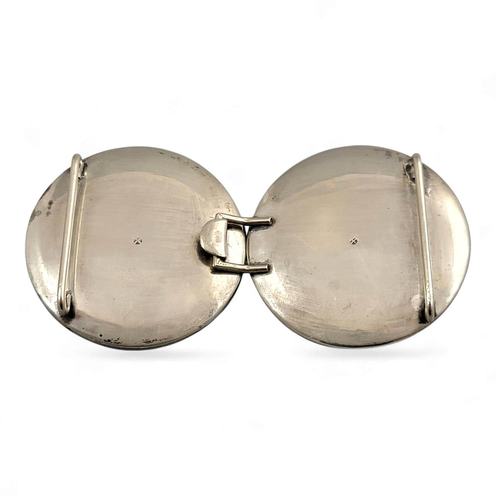 Japanese Kyō-Satsuma Silver Art Buckle, Kyoto, c.1890–1915