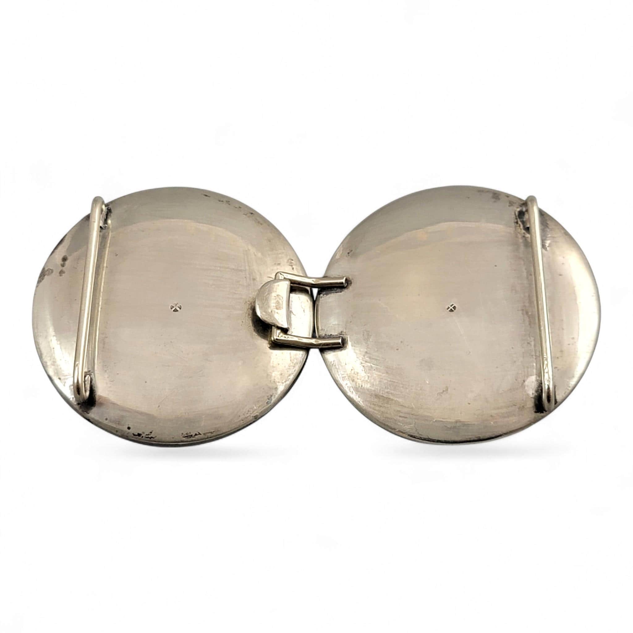 Japanese Kyō-Satsuma Silver Art Buckle, Kyoto, c.1890–1915