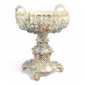 Antique Schierholz Plaue Flower-Encrusted Porcelain Centerpiece, c.1885