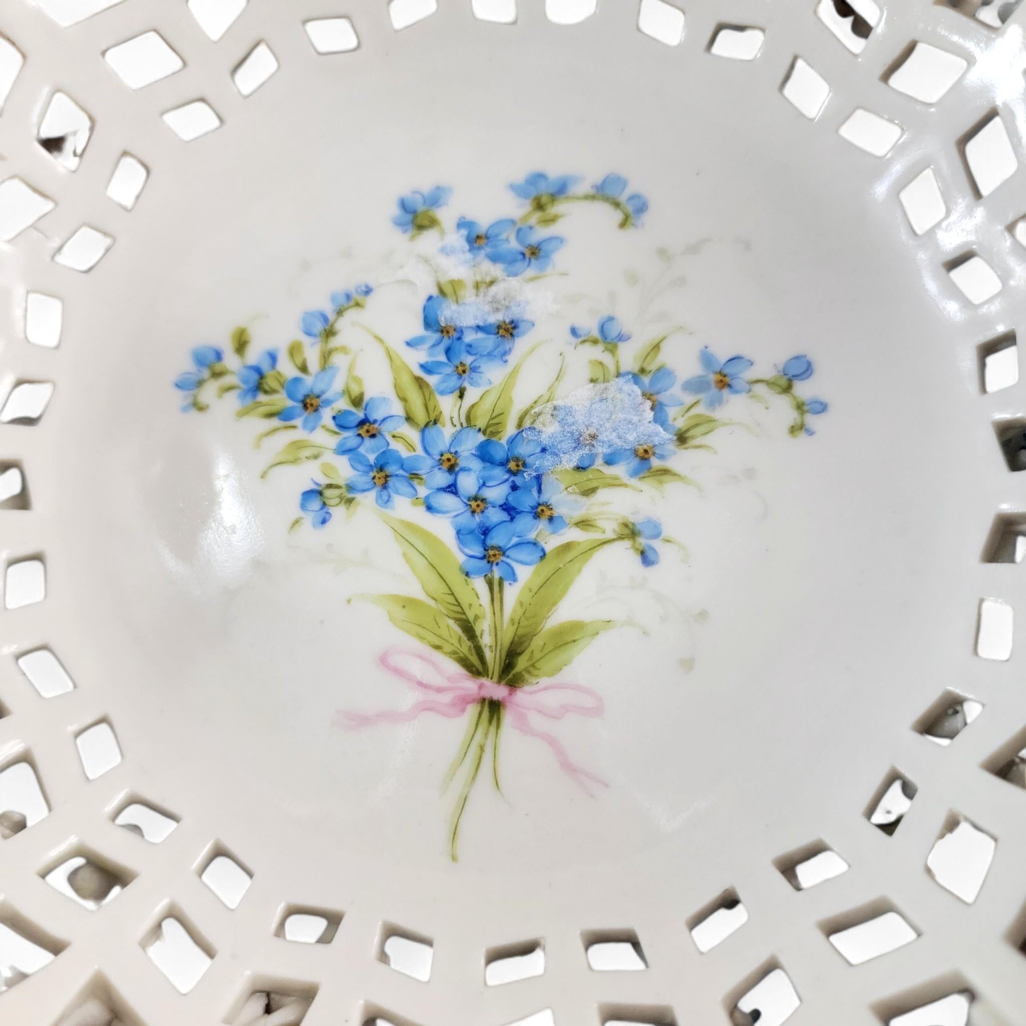 Antique Schierholz Plaue Flower-Encrusted Porcelain Centerpiece, c.1885