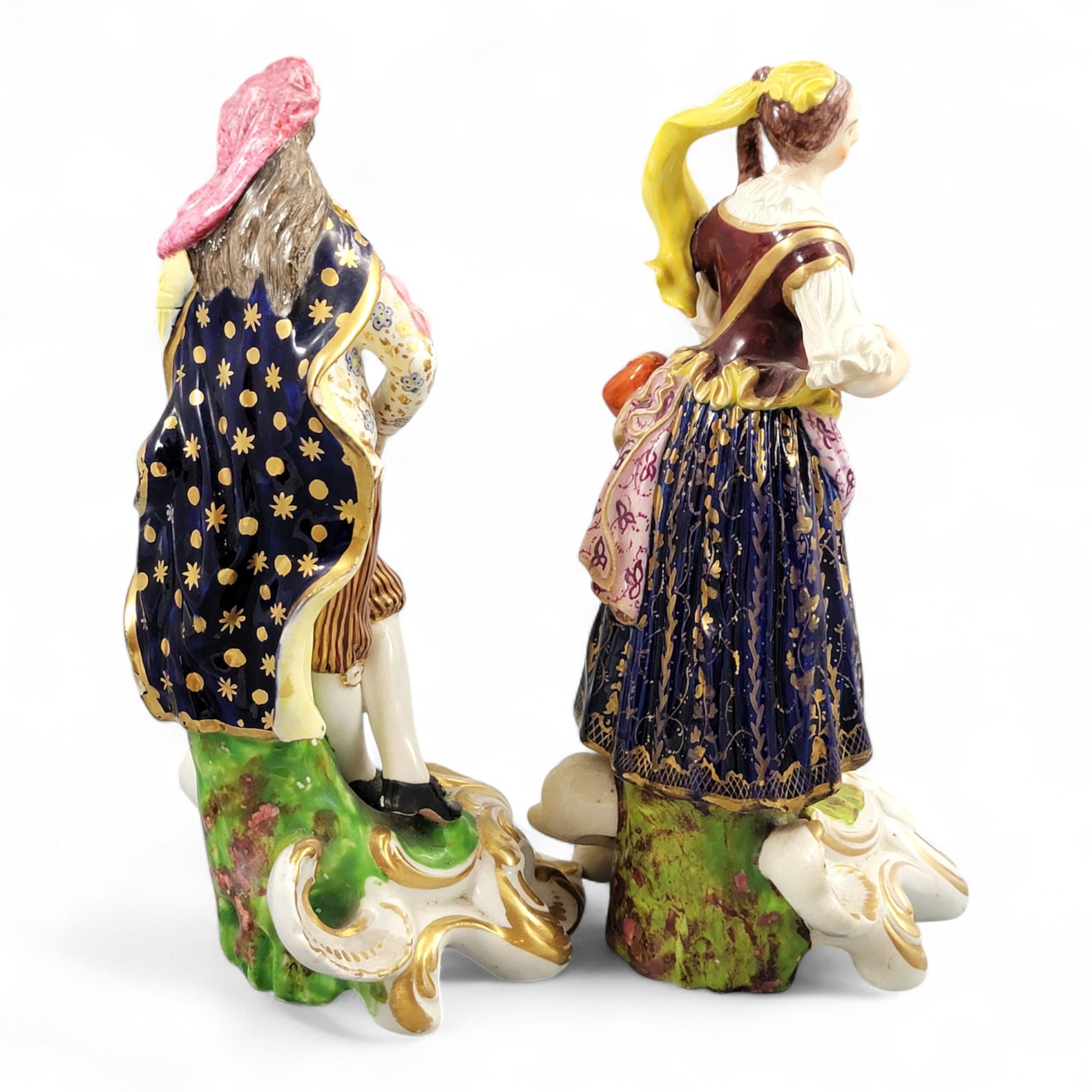Derby “Idyllic Musicians” Porcelain Figures, Bloor Period c.1815