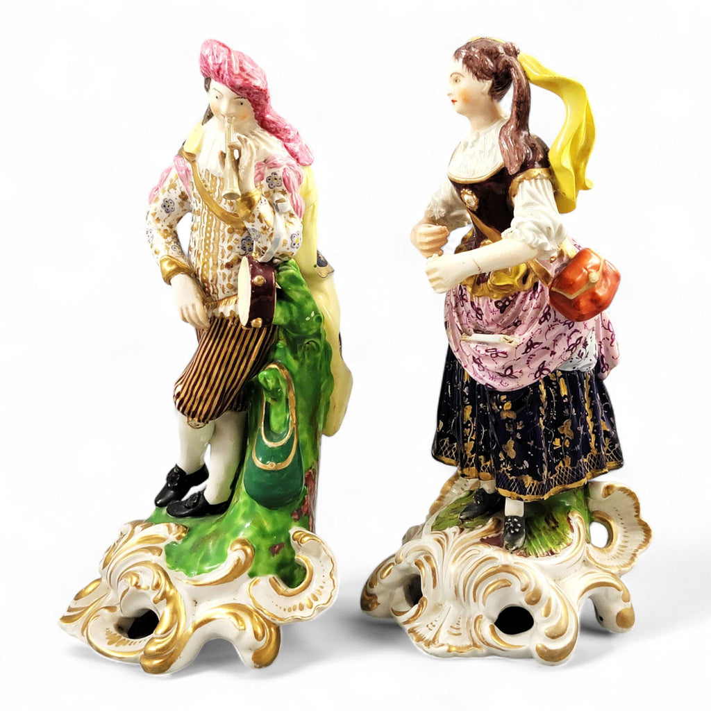 Derby “Idyllic Musicians” Porcelain Figures, Bloor Period c.1815