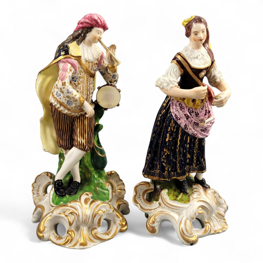 Derby “Idyllic Musicians” Porcelain Figures, Bloor Period c.1815