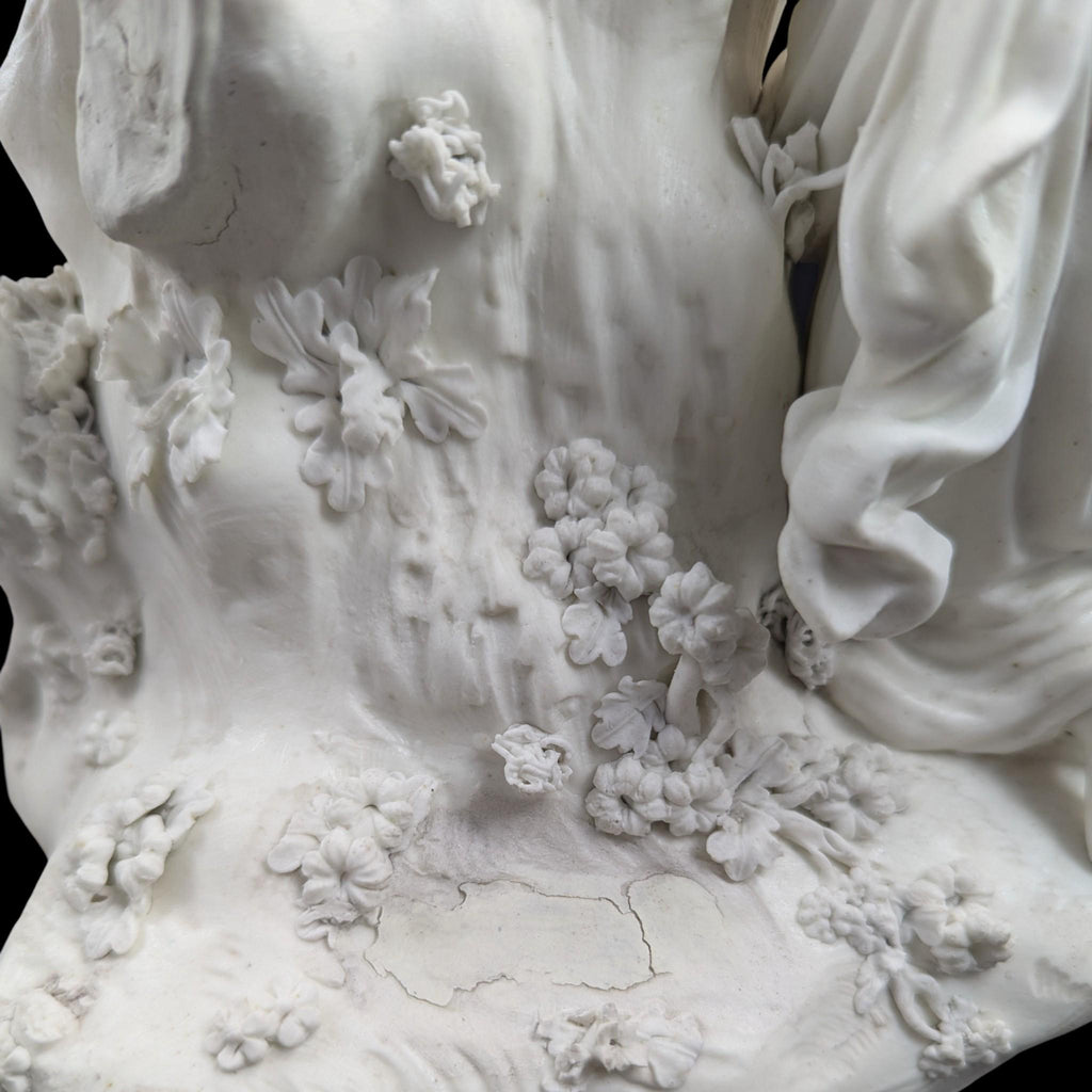 Early Derby biscuit ‘Three Graces distressing Cupid’, c.1775–1785 — rare