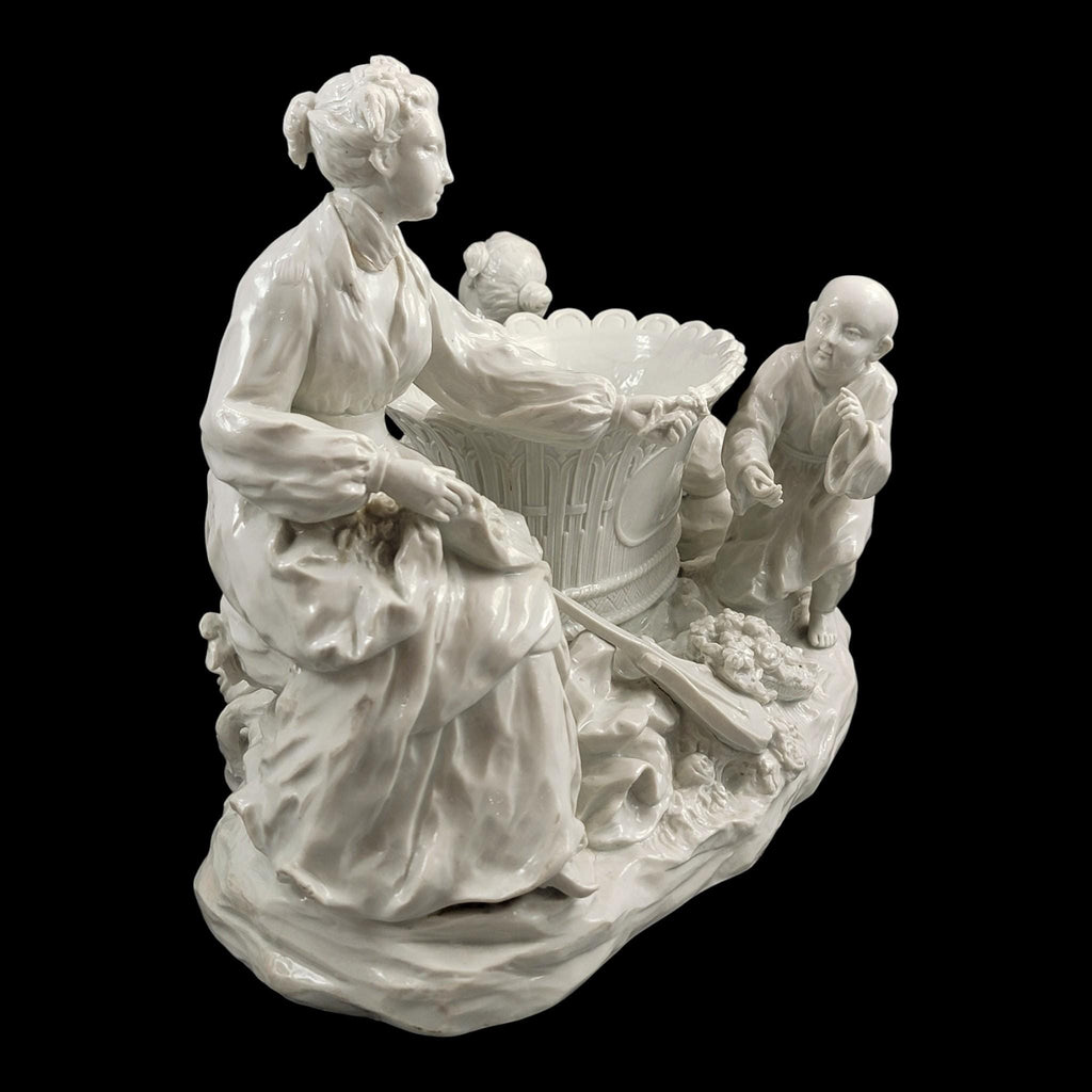 Large French soft-paste chinoiserie figure group, c.1750–1760