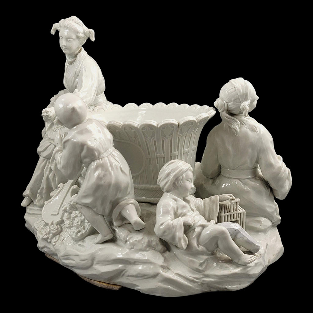 Large French soft-paste chinoiserie figure group, c.1750–1760