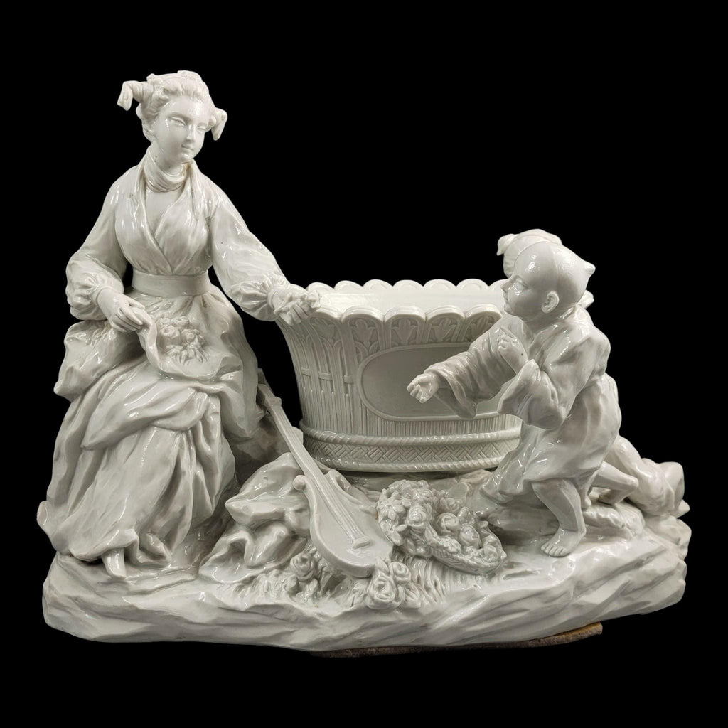 Large French soft-paste chinoiserie figure group, c.1750–1760
