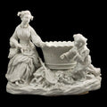 Large French soft-paste chinoiserie figure group, c.1750–1760