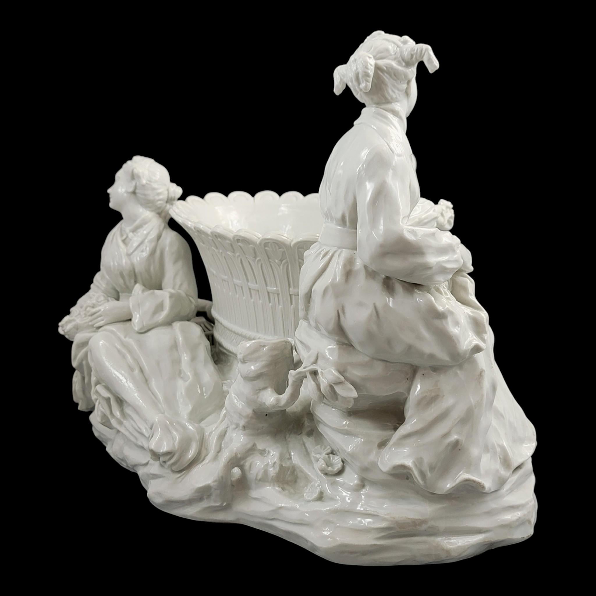 Large French soft-paste chinoiserie figure group, c.1750–1760