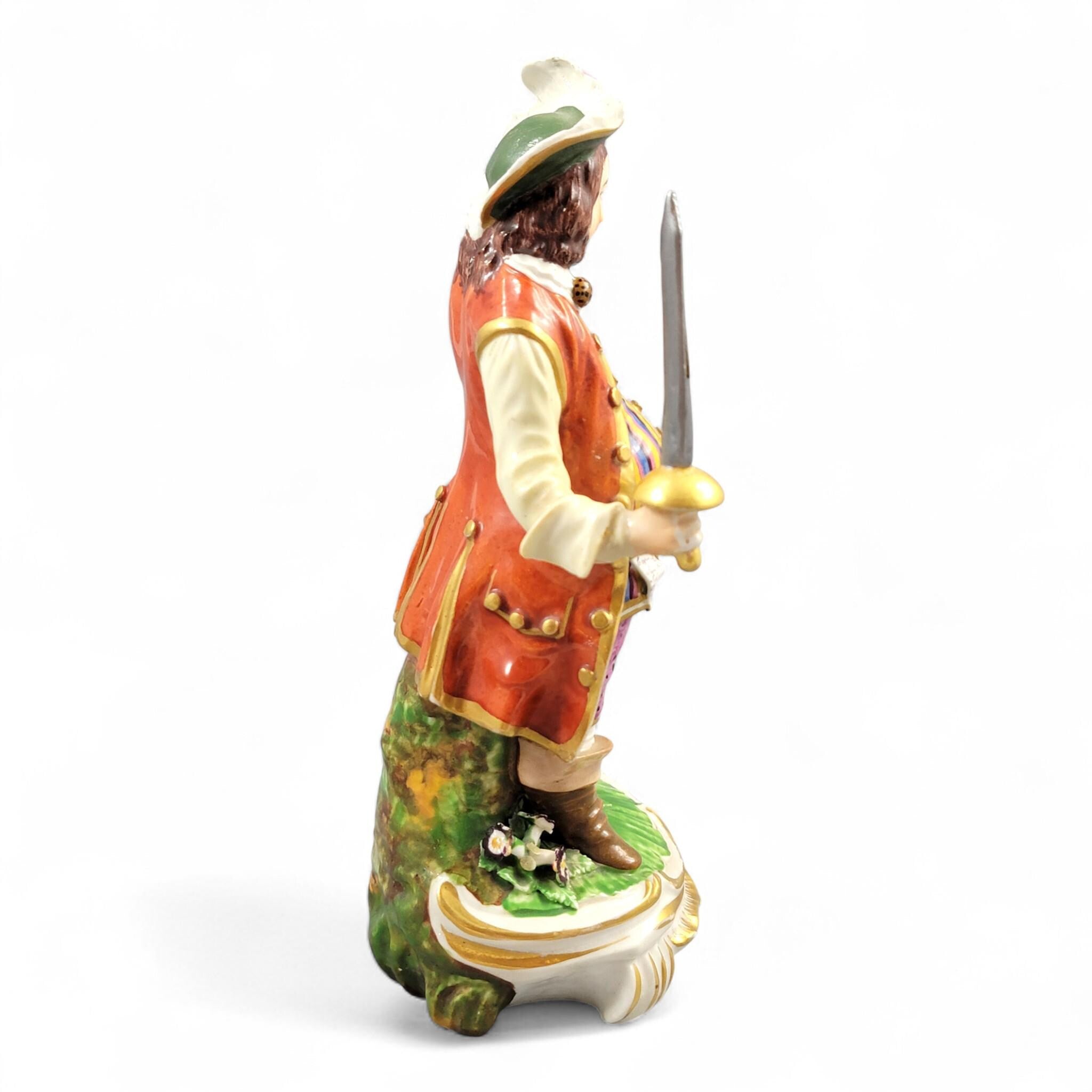 Rare Derby porcelain figurine of James Quin as Sir John Falstaff, 18th century