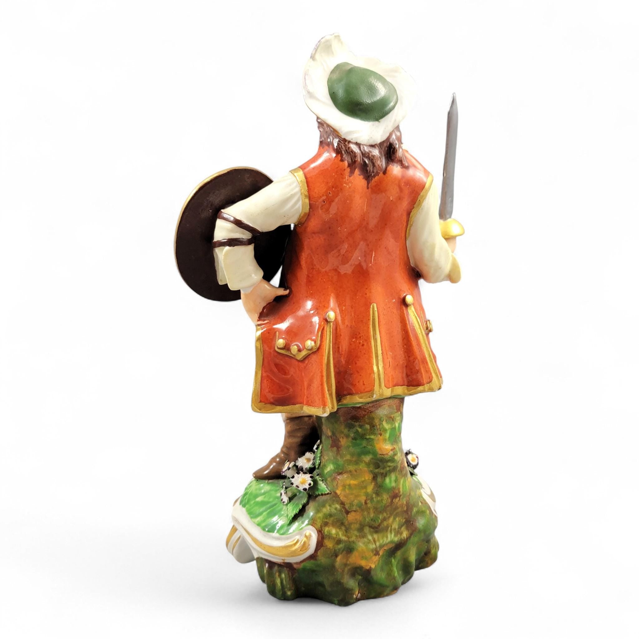 Rare Derby porcelain figurine of James Quin as Sir John Falstaff, 18th century