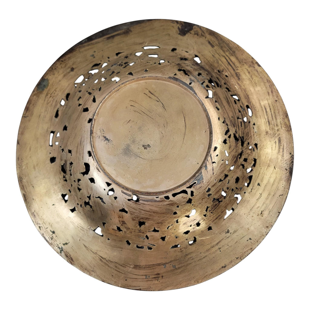 Japanese Mixed-Metal Openwork Dish “Benzaiten and Dragon”, c. 1890