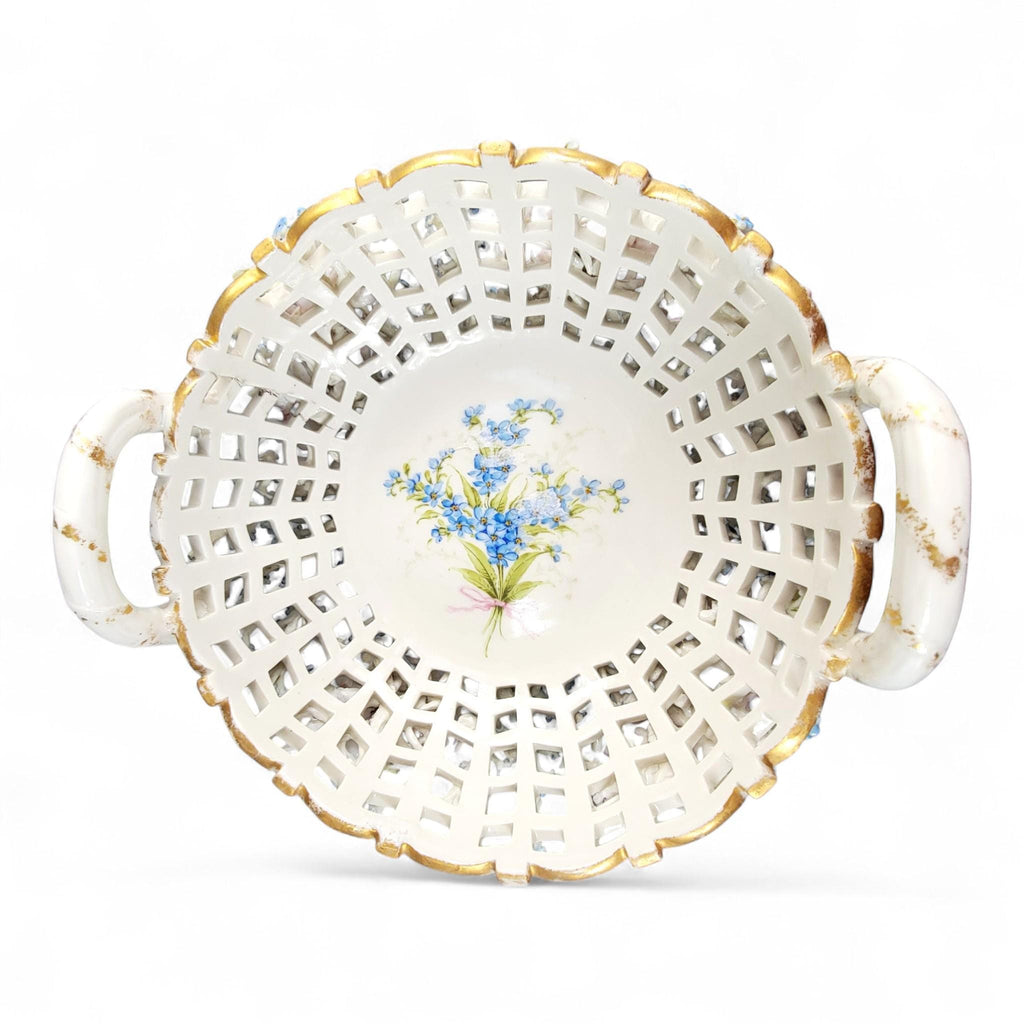 Antique Schierholz Plaue Flower-Encrusted Porcelain Centerpiece, c.1885