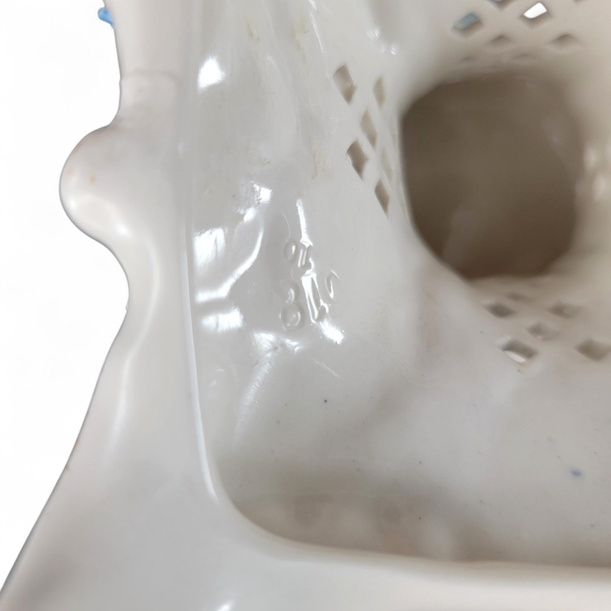 Antique Schierholz Plaue Flower-Encrusted Porcelain Centerpiece, c.1885