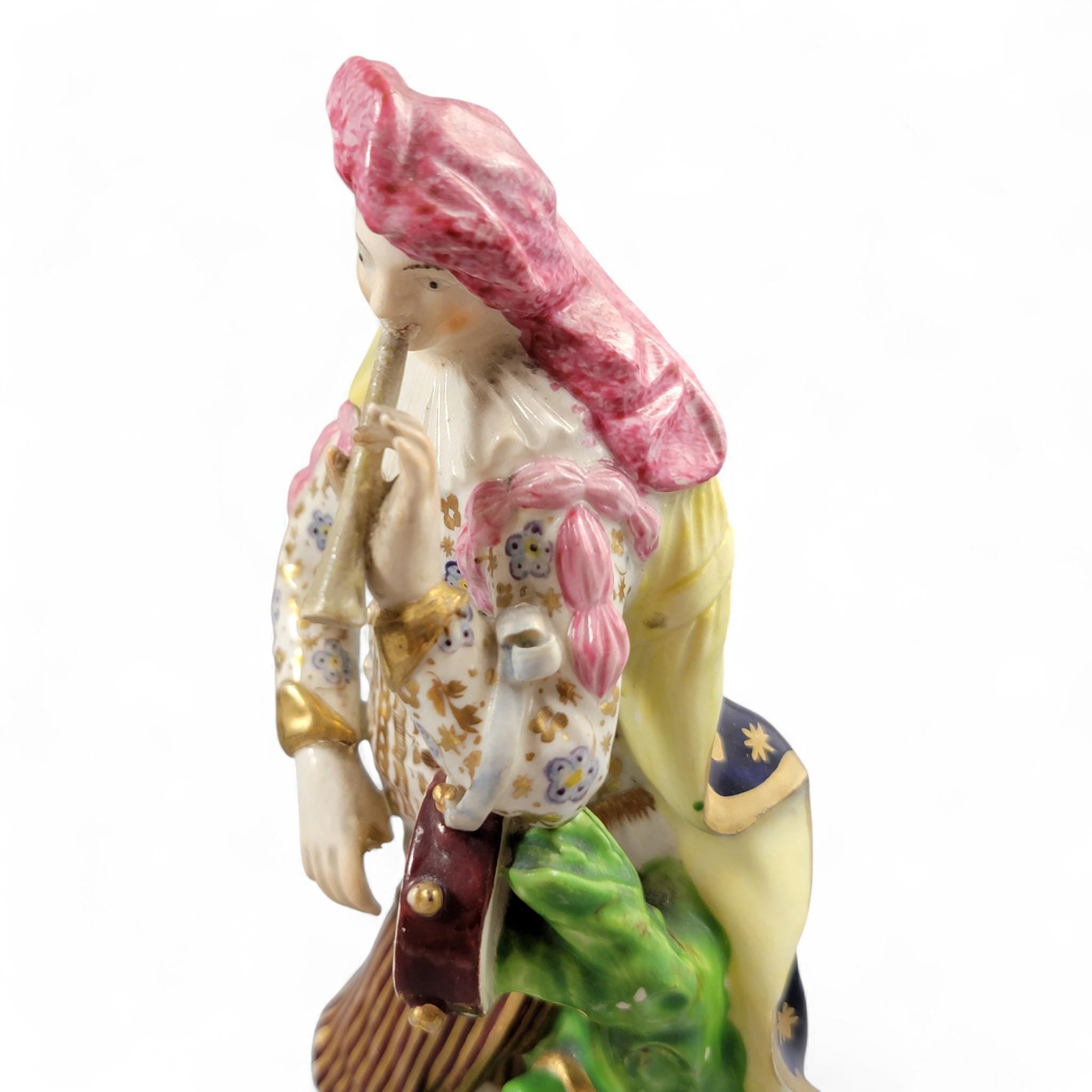Derby “Idyllic Musicians” Porcelain Figures, Bloor Period c.1815