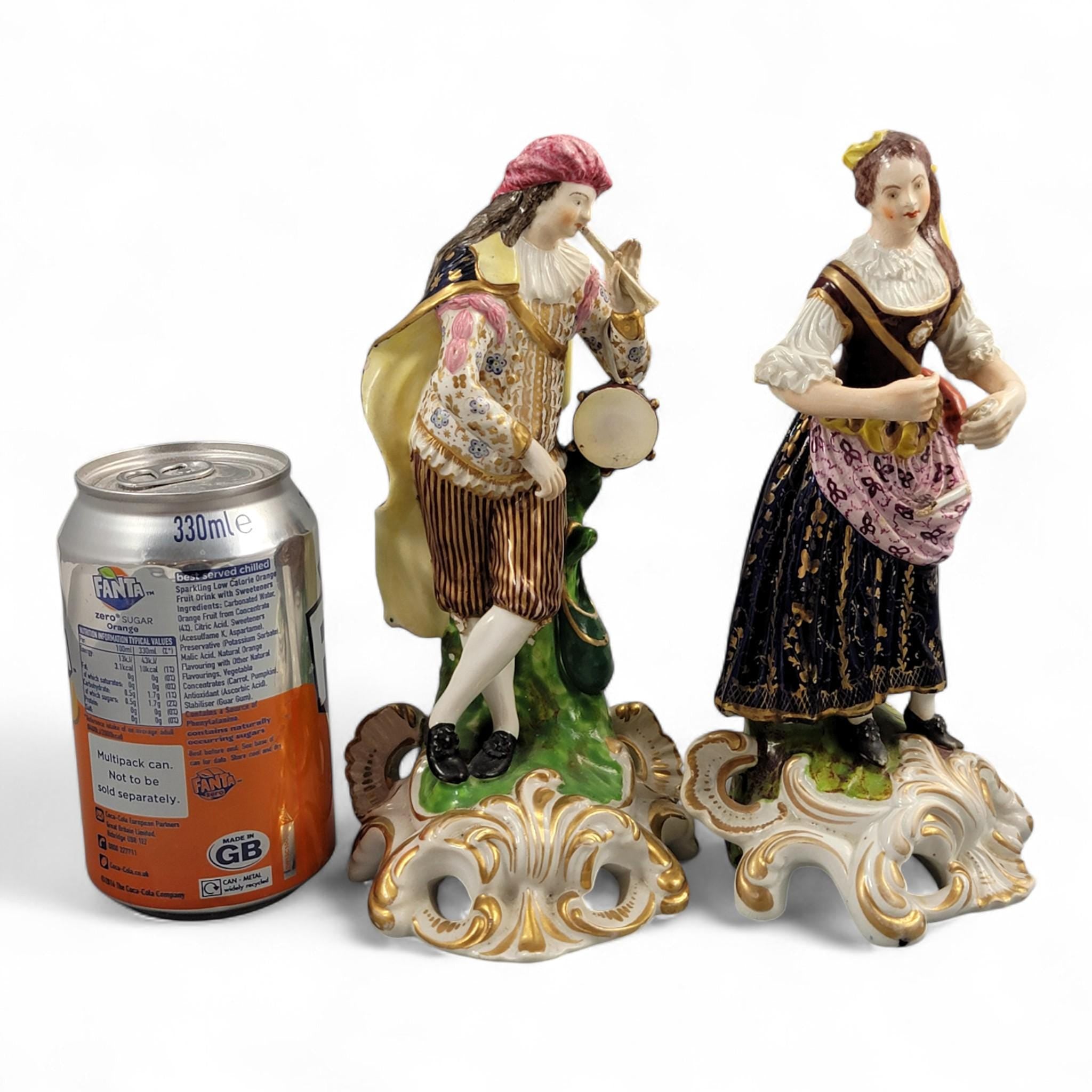 Derby “Idyllic Musicians” Porcelain Figures, Bloor Period c.1815