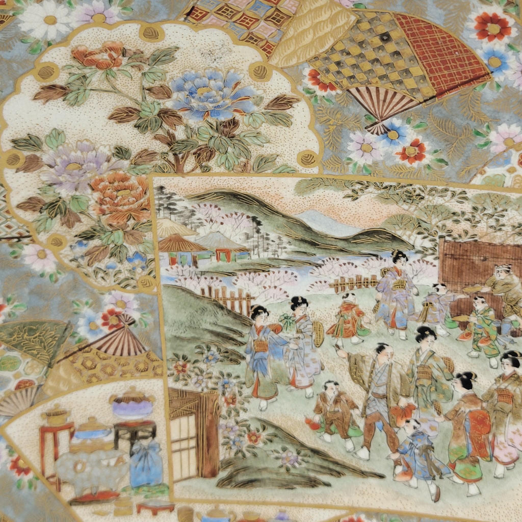 Pair of Meiji Satsuma Dishes by Shuzan for Yasuda