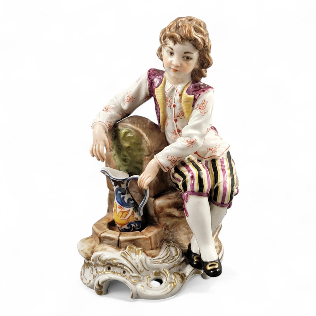 Rare early Lladro figure “Young Man at the Fountain”, handmade c.1957