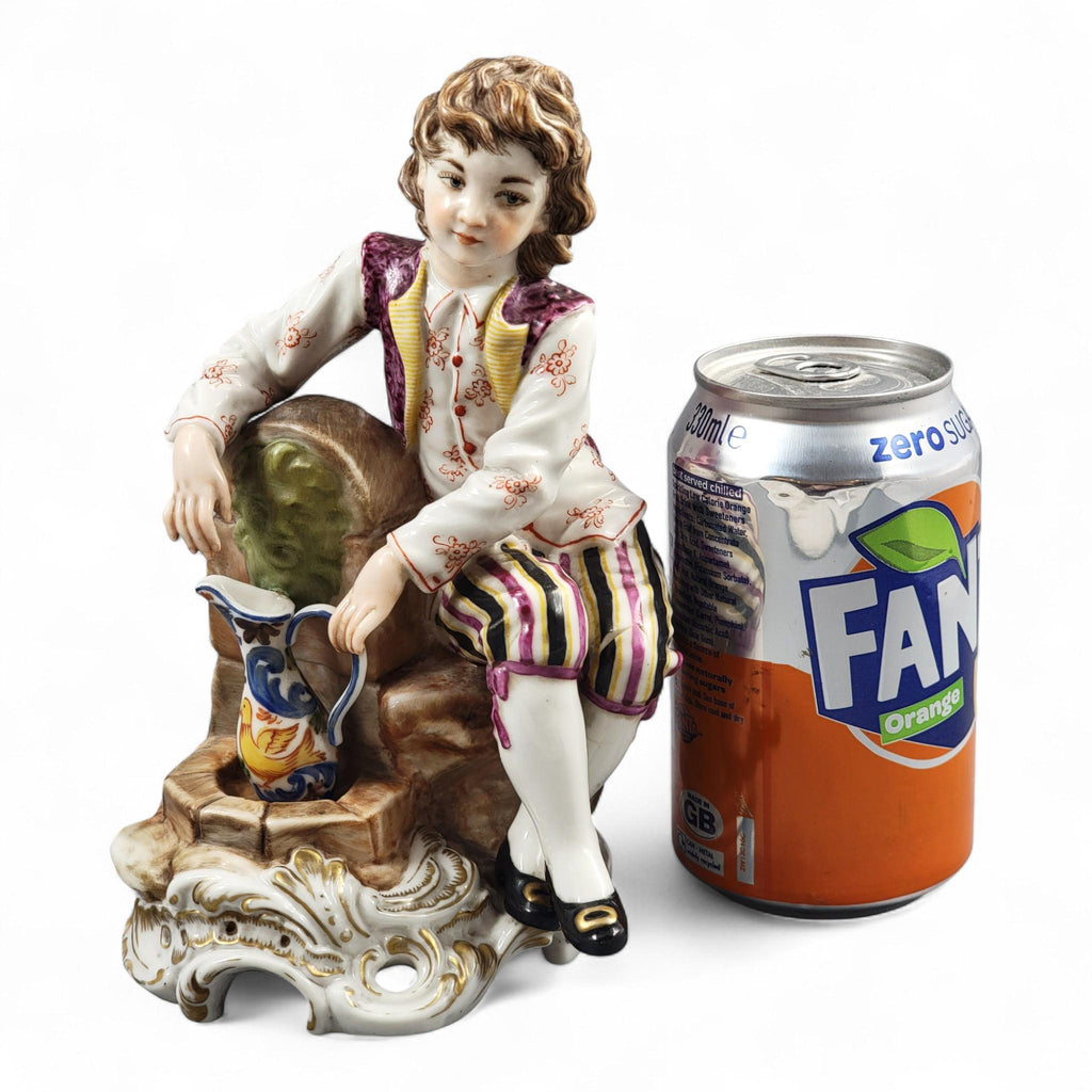 Rare early Lladro figure “Young Man at the Fountain”, handmade c.1957