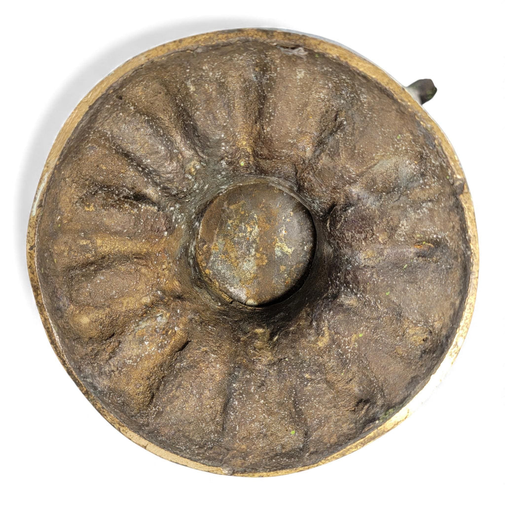 Monumental Indian bronze aftaba with makara handle, c. 1850