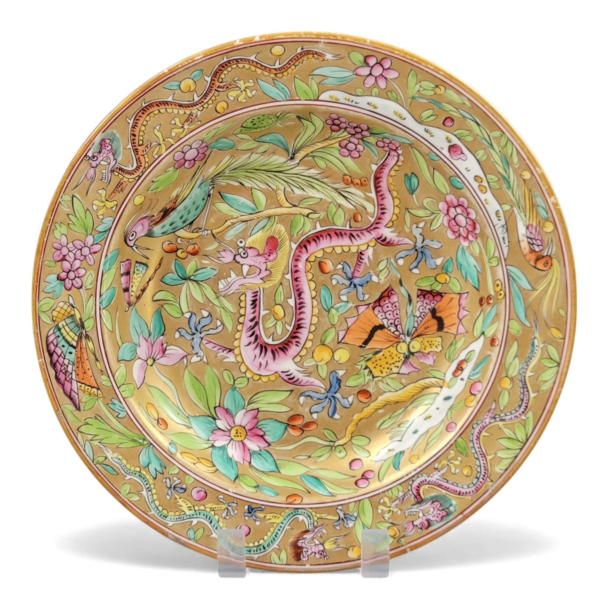 Antique Georgian Rare C.J. Mason First Period chinoiserie plate, c.1815–1820