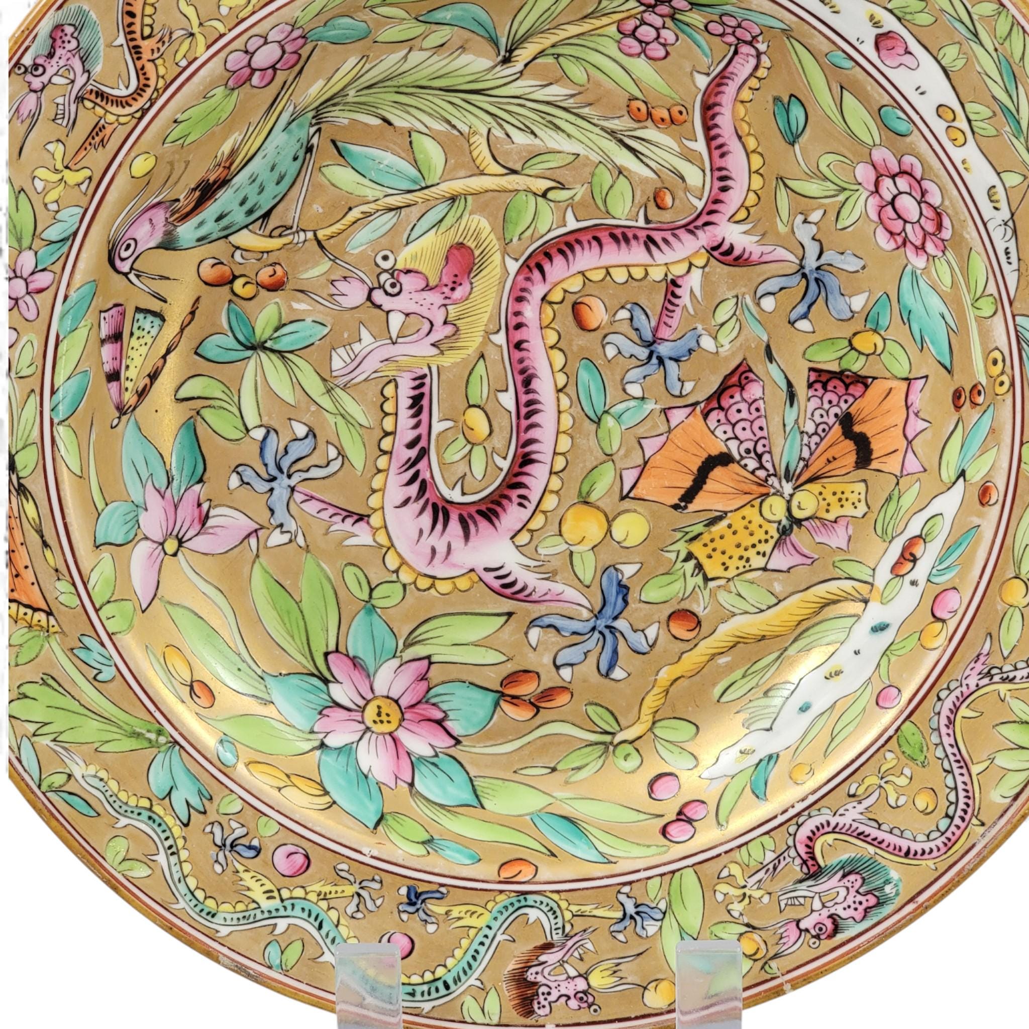 Antique Georgian Rare C.J. Mason First Period chinoiserie plate, c.1815–1820