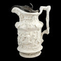 Charles Meigh Bacchanalian Dance large pitcher with pewter lid, 1844