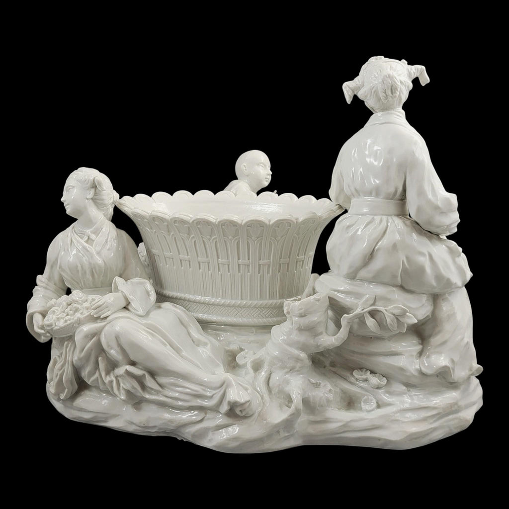 Large French soft-paste chinoiserie figure group, c.1750–1760