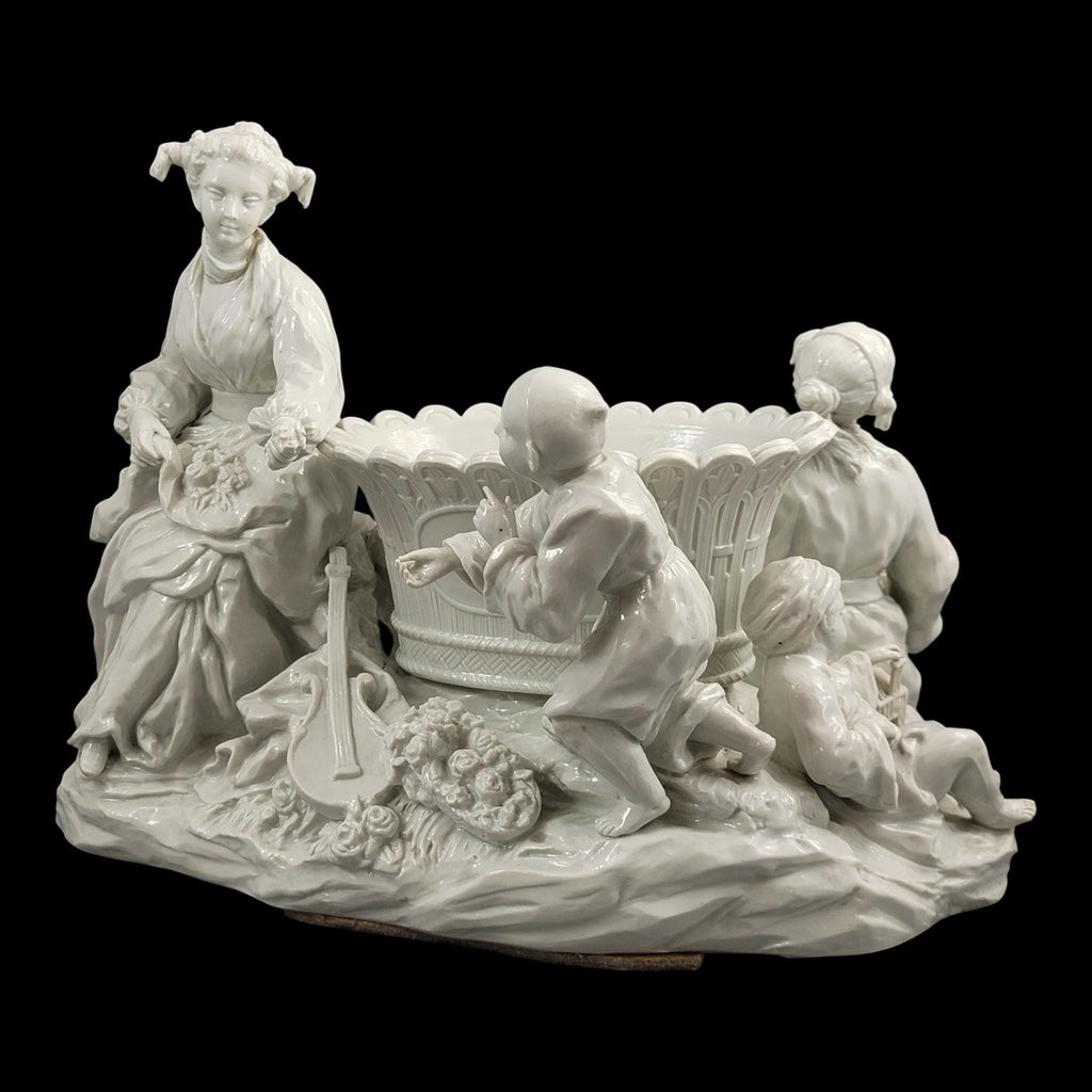 Large French soft-paste chinoiserie figure group, c.1750–1760