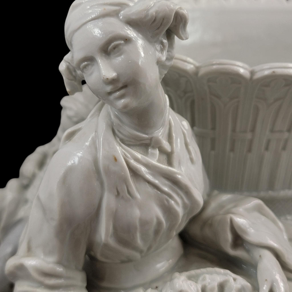 Large French soft-paste chinoiserie figure group, c.1750–1760