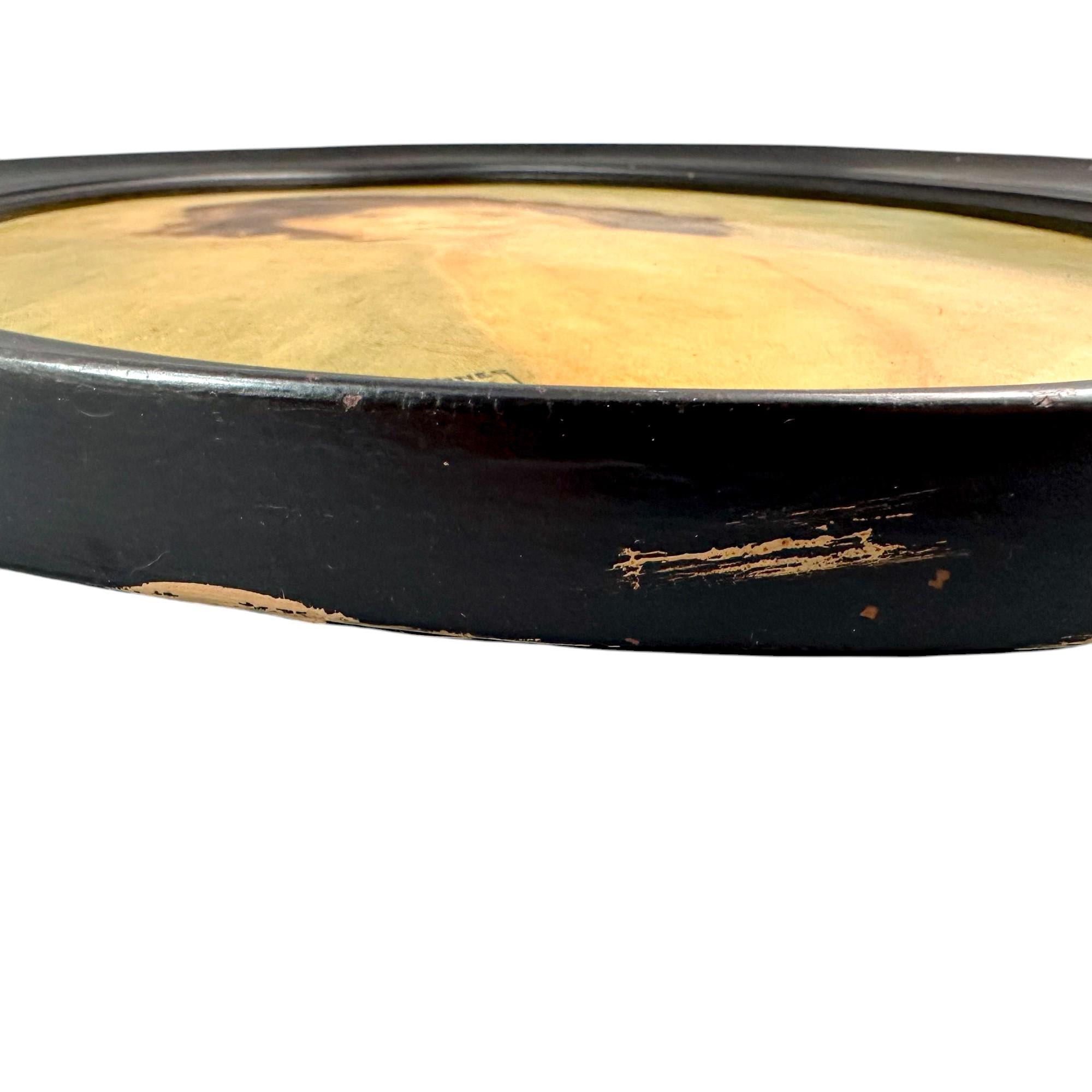 Painting “Childhood” – 1930 oil portrait by Bown Jones in oval ebonised frame