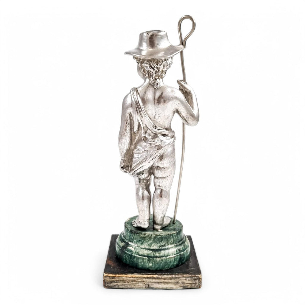 Barnard sterling silver shepherd boy figure, Victorian c. 1860s