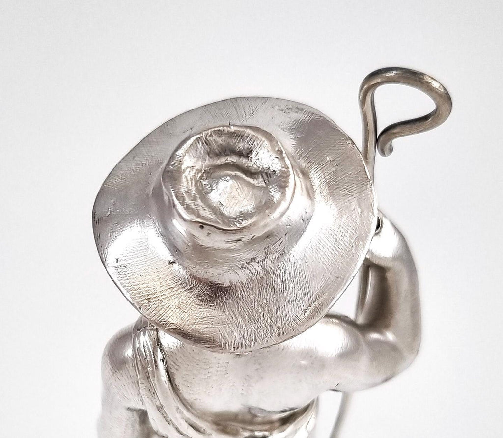 Barnard sterling silver shepherd boy figure, Victorian c. 1860s