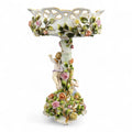 Large Schierholz Plaue floral centrepiece with putti, Dresden style porcelain, c.1907