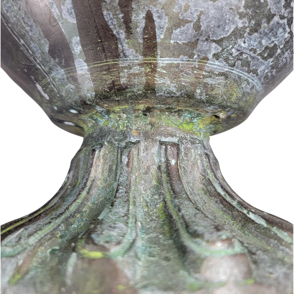 Monumental Indian bronze aftaba with makara handle, c. 1850