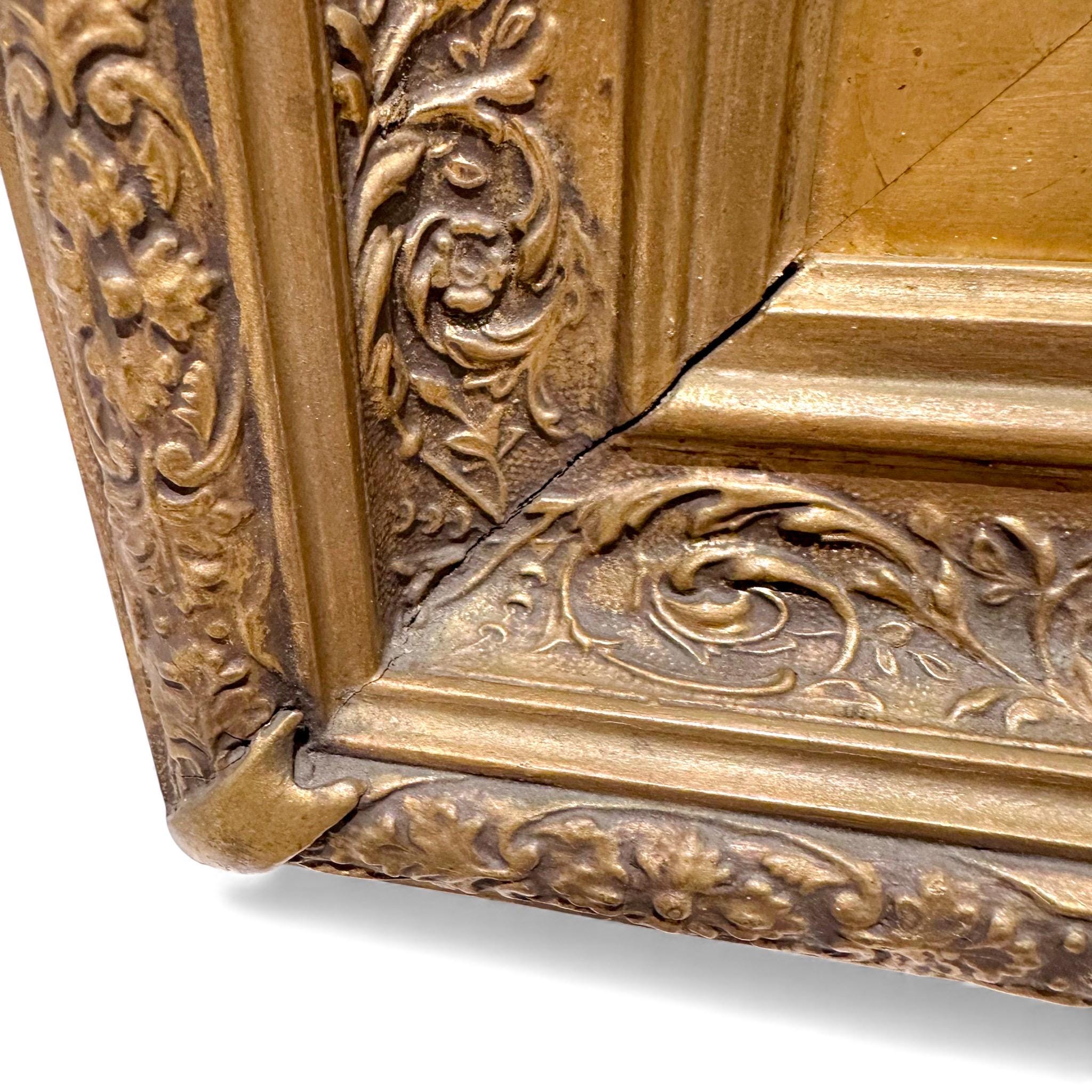 19th-century oil portrait in the style of Jean-Marc Nattier, Rococo revival framed painting