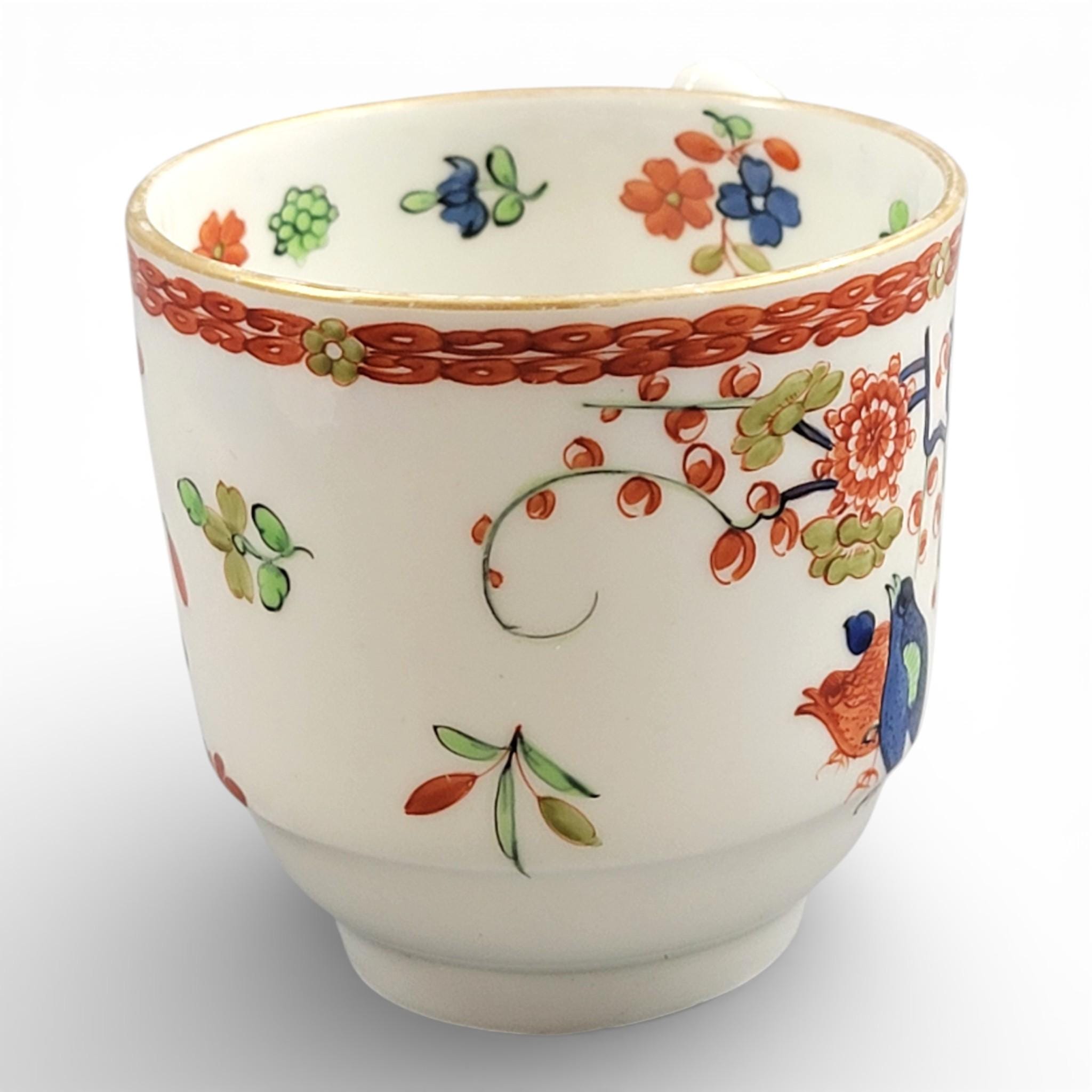 Antique Flight, Barr & Barr Worcester porcelain tea cup and saucer, Two Quail pattern, c. 1807–1813