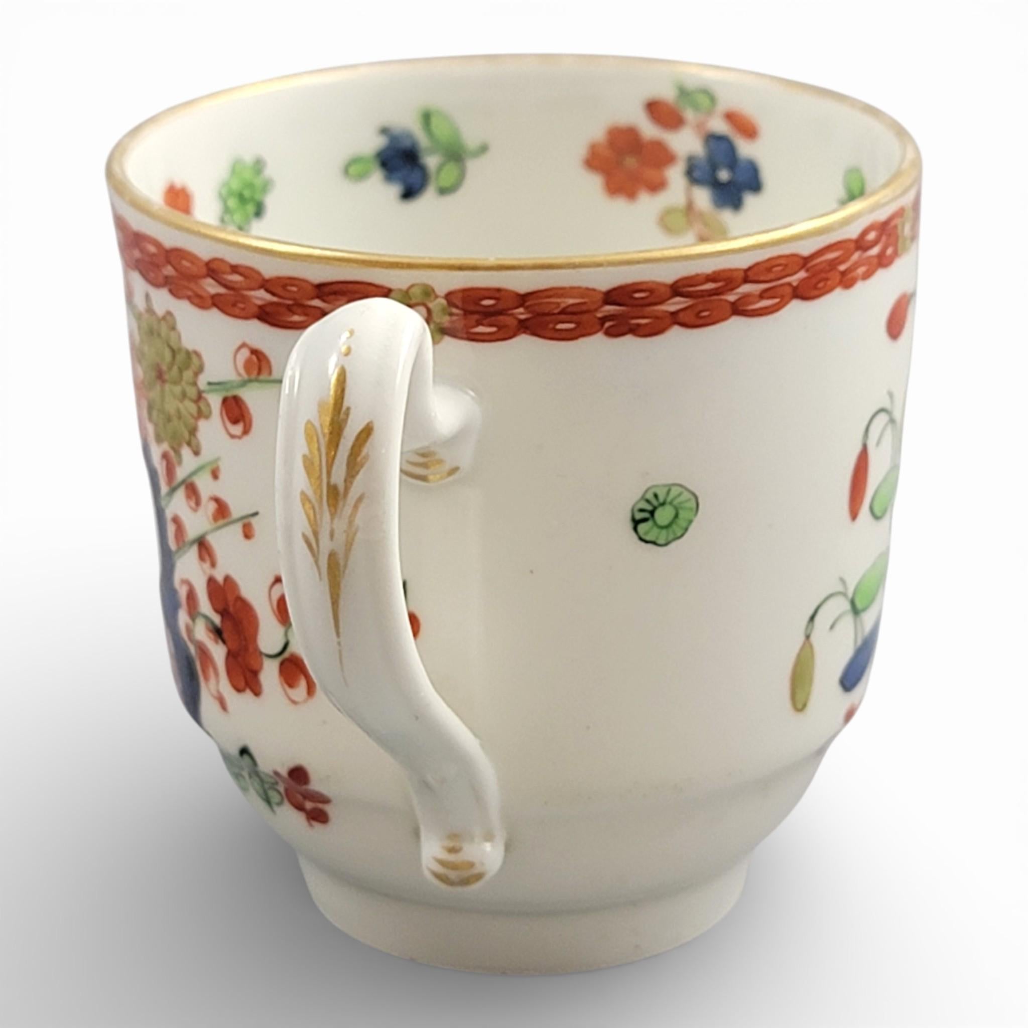 Antique Flight, Barr & Barr Worcester porcelain tea cup and saucer, Two Quail pattern, c. 1807–1813