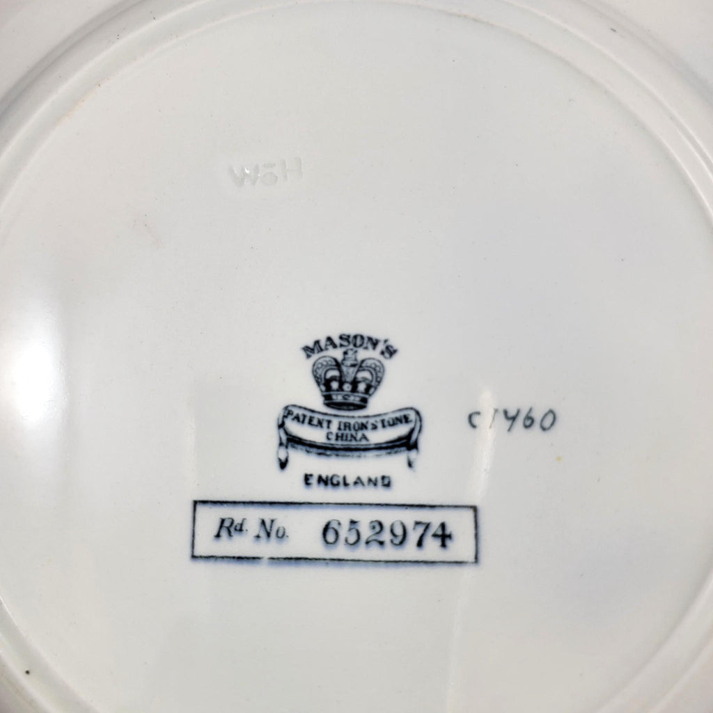 Mason’s Patent Ironstone Yellow Ground Exotic Bird Charger Plate, c.1915