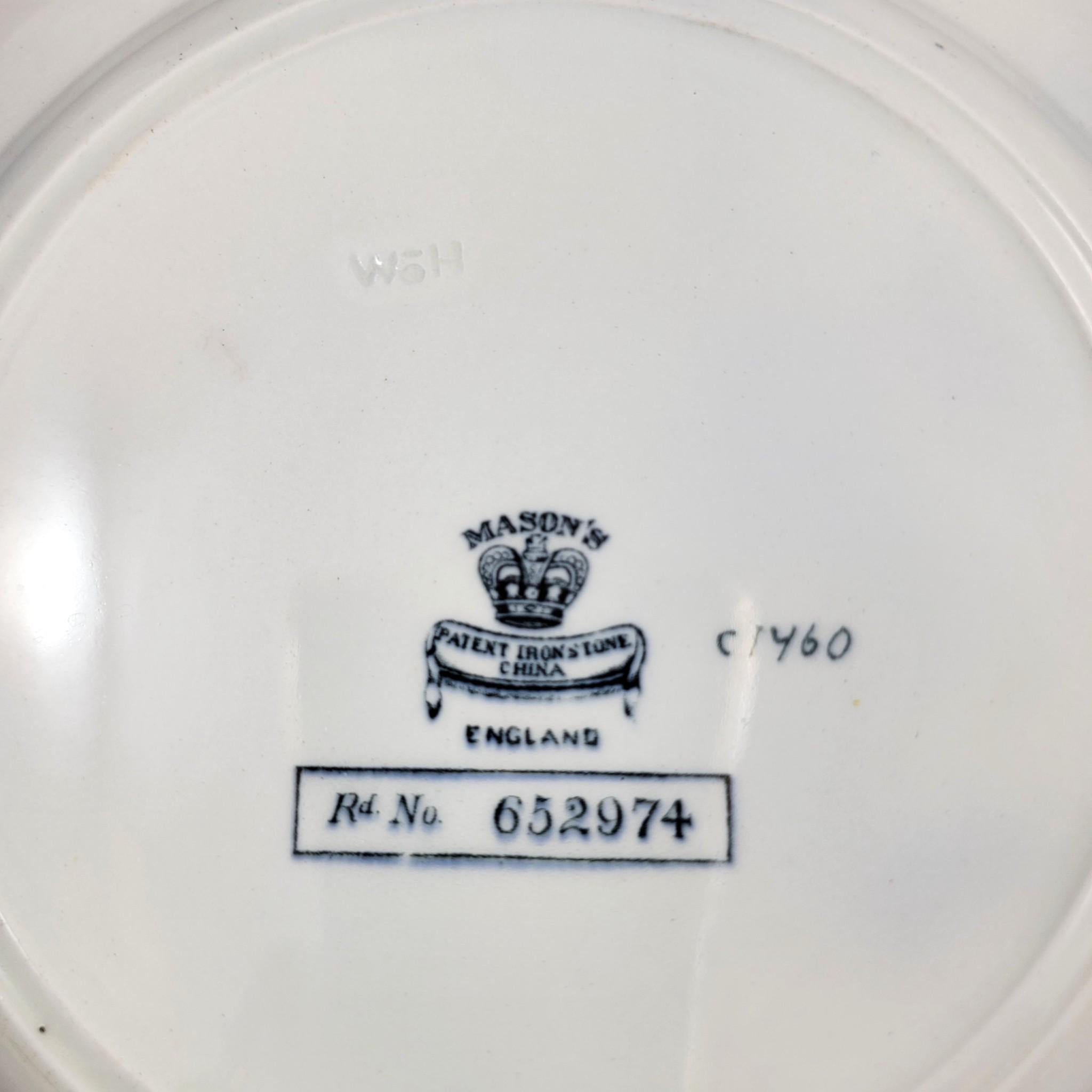 Mason’s Patent Ironstone Yellow Ground Exotic Bird Charger Plate, c.1915