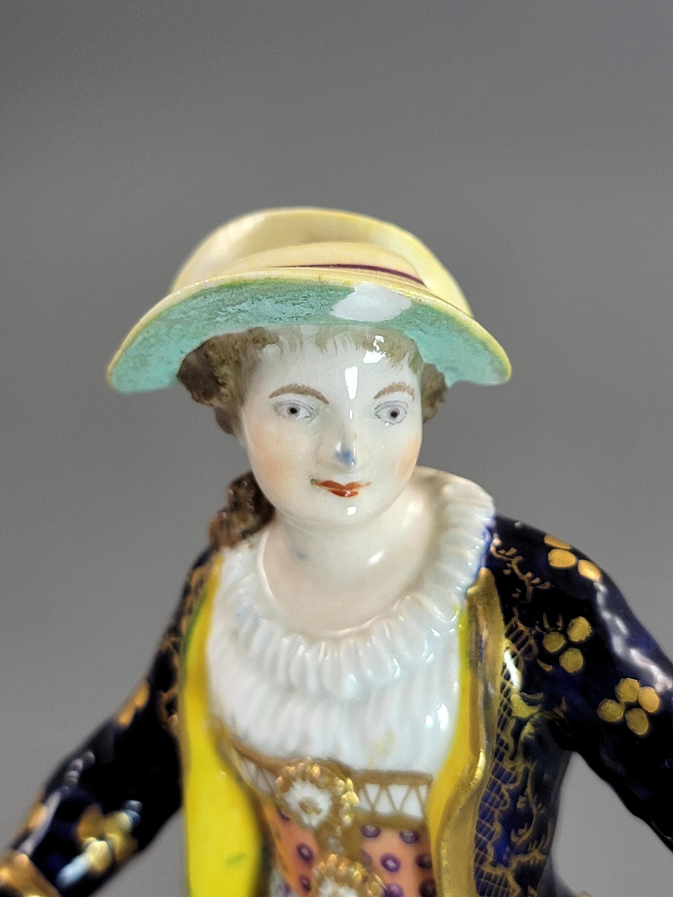 Antique Bloor Derby Porcelain Figures “The Dresden Shepherds” Pair, c.1825