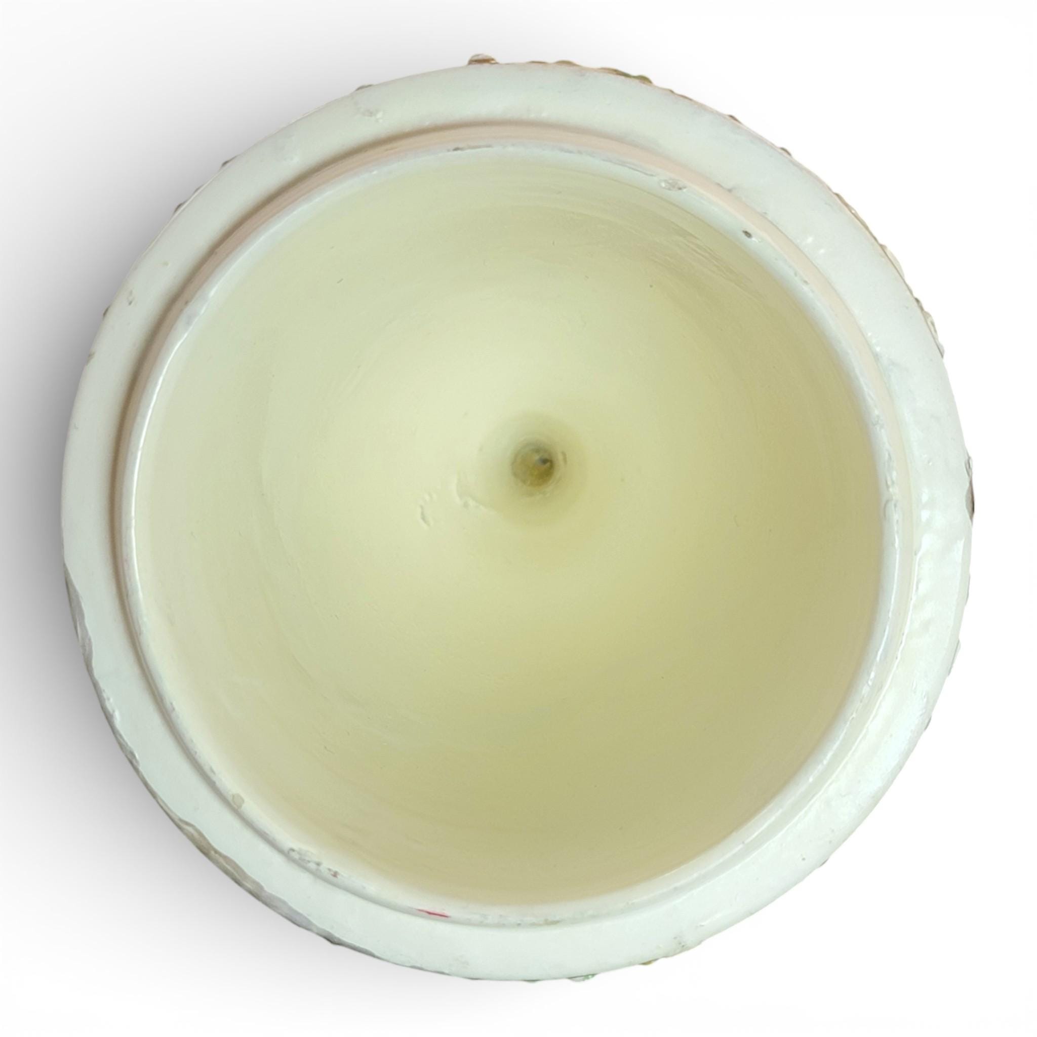 German porcelain inkstand with pyramidal Schneeballen cover, Saxony, c.1800