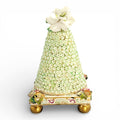 German porcelain inkstand with pyramidal Schneeballen cover, Saxony, c.1800